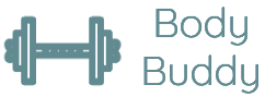 Dumbell with app name Body Buddy beside to the right.